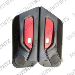 7.DC7 MGF MK1 doorcards, red leather inserts EJB118670CMS at MGFnTFBITZ