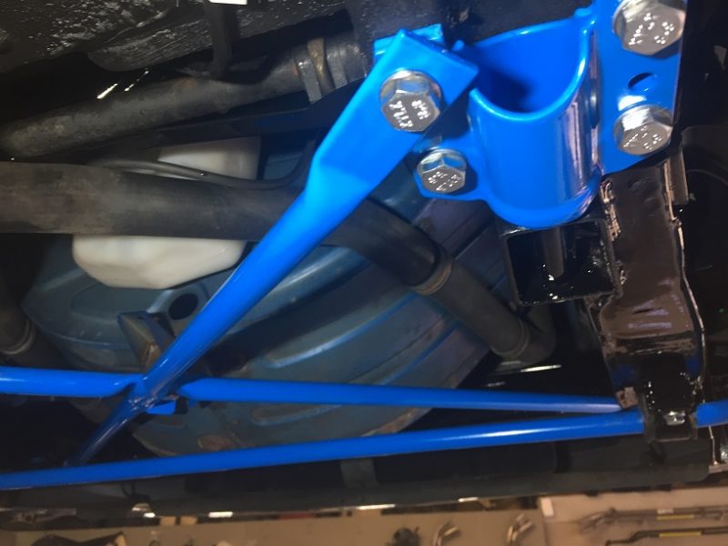 7a. new MG TF powder coated front subframe with powder coated braces & mounts fitted at MGFnTFBITZ Glossop