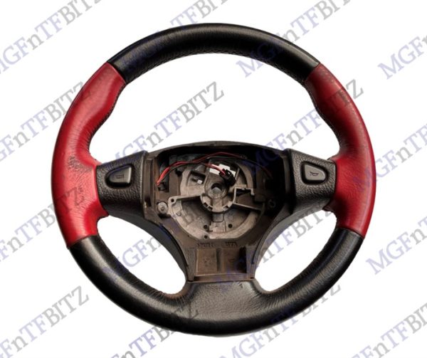Black & Red Leather Steering Wheel MGF MG TF QTB001340WDS at MGFnTFBITZ