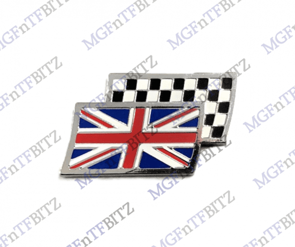 Union Jack Chequered Flag Wing Badge