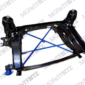 Front MG TF Subframe Zinc Primed Powder coated complete with blue powder coated accessories at MGFnTFBITZ