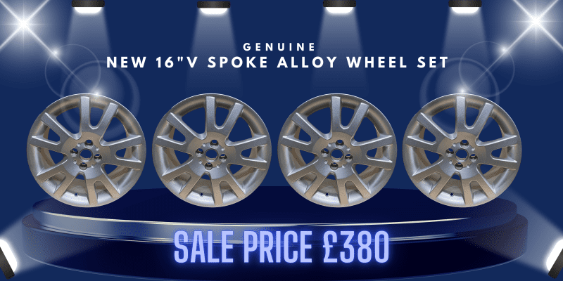 MG New 16 inch V Spoke Alloy Wheel Set in silver sparkle 500000002CAD from MGFnTFBITZ