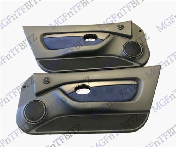 MG TF Doorcards with Blue Alcantara inserts & technical finish cappings EJB003630QEA EJB003620QEA at MGFnTFBITZ