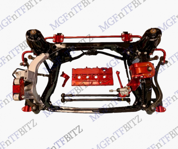 MG TF Rear Subframe with Powder coated accessories at MGFnTFBITZ