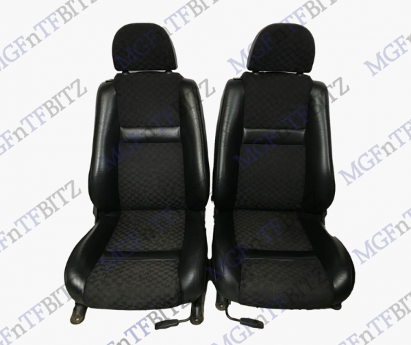 MGF Black Leather & Mirage Cloth Seats HBA106240PMA at MGFnTFBITZ Glossop