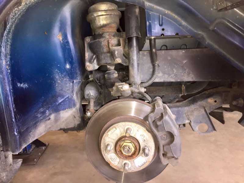 MGF Front brake before AP 4 pot caliper upgrade at MGFnTFBITZ Glossop