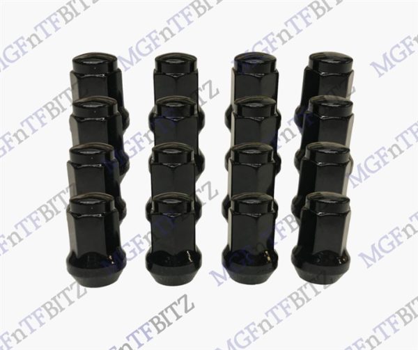 MGF MG TF LE500 Black Wheel Nuts full set aftermarket solid cone shape at MGFnTFBITZ