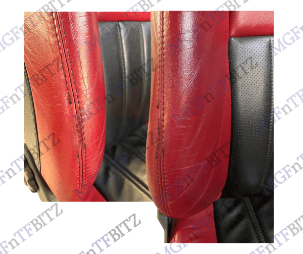 MGF MG TF Red & Black Full Leather Seats bolster view HBA001050PMA at MGFnTFBITZ