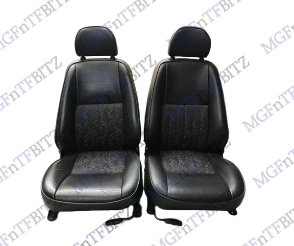 MK1 Black Leather Seats with green fusion inserts