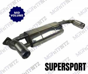 MGF MK2 MG TF Supersport Stainless Exhaust Mid Volume at MGFnTFBITZ