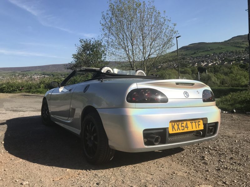 Moonshine Monogram MG TF 160 with tinted lexus lights at MGFnTFBITZ Glossop