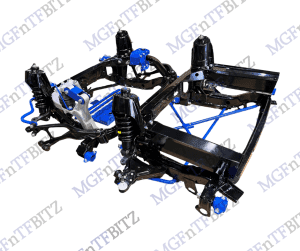 Pair of MG TF Subframes Zinc Primed Powder coated complete with blue powder coated accessories at MGFnTFBITZ