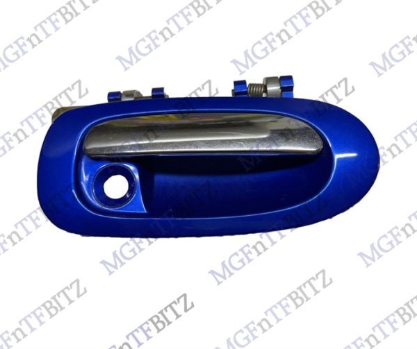 RH OS Drivers Door Handle Trophy Blue & Chrome CXB101740WAM at MGFnTFBITZ