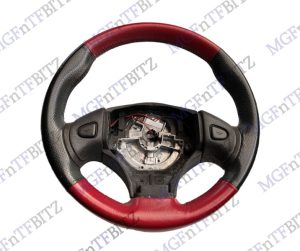 Red & Black Leather Steering Wheel QTB001340WDS at MGFnTFBITZ