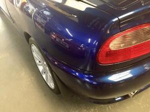 Mr B from Sweden - 2001 MGF MK2 Renovation at MGFnTFBITZ Glossop - MGF Rear end