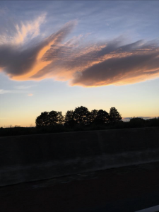 157.Gorgeous skies on the journey home from Topless Around The Peak District 2018 with UK Homes 4 Heroes and MGFnTFBITZ