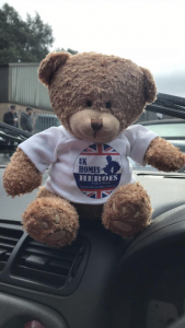 19.UK Homes 4 Heroes Bear ready for the Topless Around The Peak District Charity Run 2018 at MGFnTFBITZ