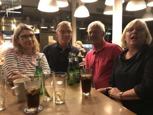 3.A few of the Topless Around The Peak District Charity Run participants the evening before with one couple having travelled over from Republic of Ireland