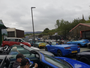 80.MGFs & MG TFs getting ready to set off for Topless Around The Peak District Charity Run 2018 at MGFnTFBITZ Glossop raising money for UK Homes 4 Heroes