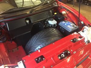 15.Under bonnet freshened up with powder coated accessories on Low mileage MGF Freestyle Little Red fundraiser for  UK Homes 4 Heros at MGFnTFBITZ