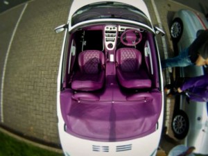 Fizz, lovely white MG TF with custom purple interior.MGFnTFBITZ Customer Car Gallery