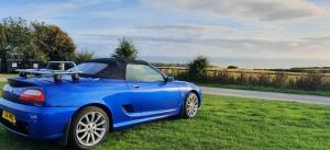 MG TF with a bootrack in Trophy Blue JFV enjoying the view MGFnTFBITZ Customer Car Gallery