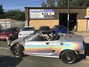 MGFnTFBITZ MG TF Project Moonshine shimmering in the sun ready to go to the paint shop for a full respray