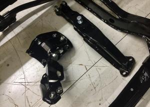 MG TF Nocturne 160 Rear Subframe Renovation at MGFnTFBITZ powder coated gearbox arm & bracket