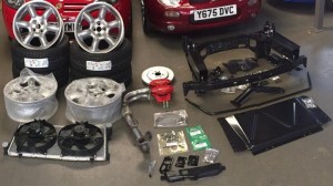 MGF Abingdon shiny new and refurbished parts ready to be fitted at MGFnTFBITZ Glossop