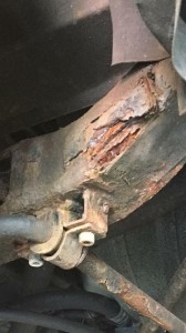 Monogram MG TF 160 in Nocturne 26k miles front subframe renovation at MGFnTFBITZ - Front Subframe before 