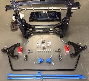 Monogram MG TF 160 in Nocturne 26k miles front subframe renovation at MGFnTFBITZ - powder coated parts all ready to be fitted at MGFnTFBITZ